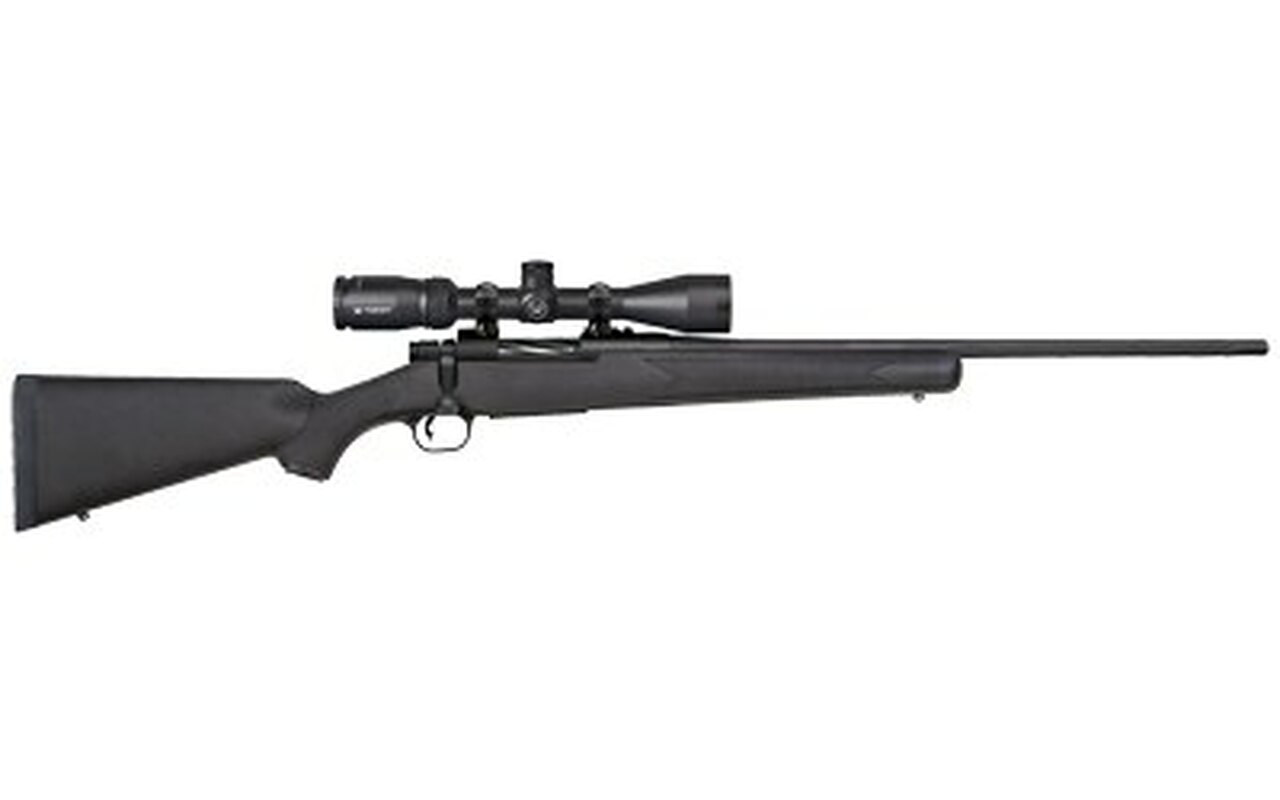 Mossberg Patriot .22-250 Rem, 22″ Barrel, 3-9x40mm Vortex Crossfire II, Black Stock, Blued, 5rd