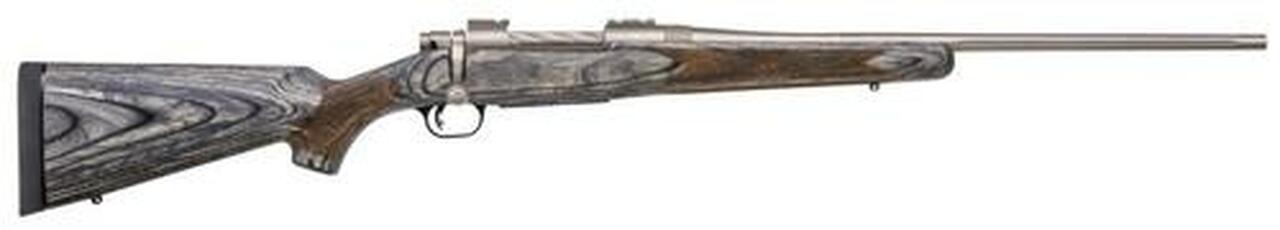 Mossberg Patriot Bolt 270 Win 22″ Barrel, Laminate Gray Stock Silver Marinecote, 5rd