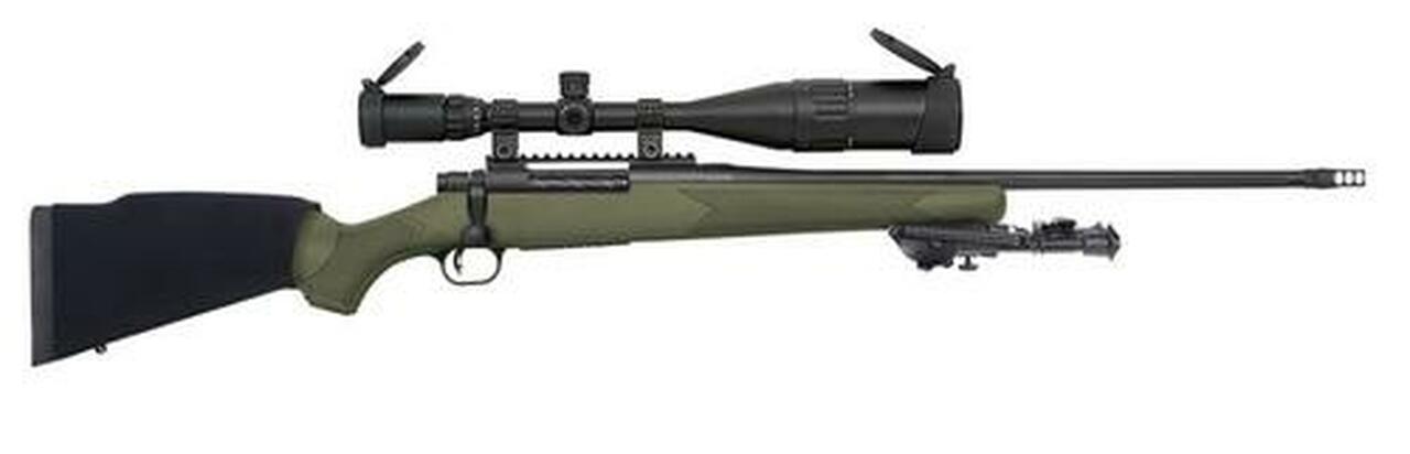 Mossberg Patriot Night Train, .300 Win Mag, 22″, 4rd, Blued/OD Green