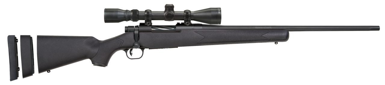 Mossberg Patriot Youth 350 Legend, 22″ Barrel, 3-9x40mm Scope, Black, Fixed Adj LOP Stock, Blued, Youth/Compact Hand, 4rd