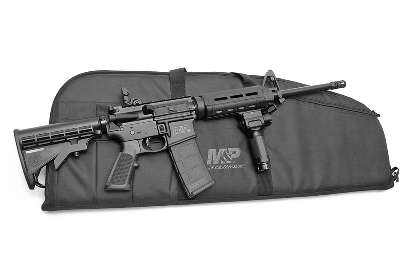 MP15 Sport II 5.56mm Rifle with Gun Case and Vertical Foregrip with Light