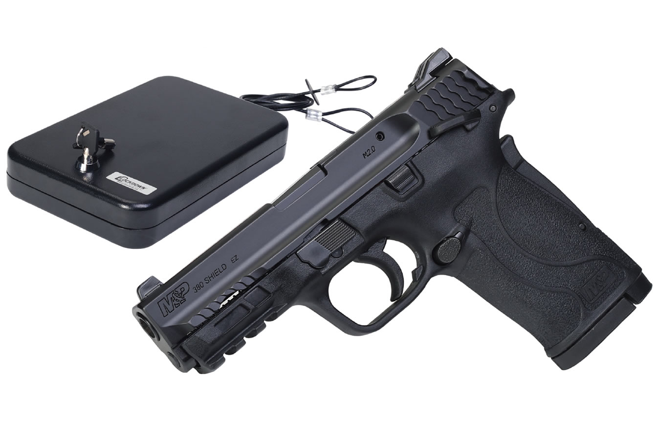 MP380 Shield EZ 380 ACP Pistol w/ Thumb Safety and Lockdown Large Handgun Vault