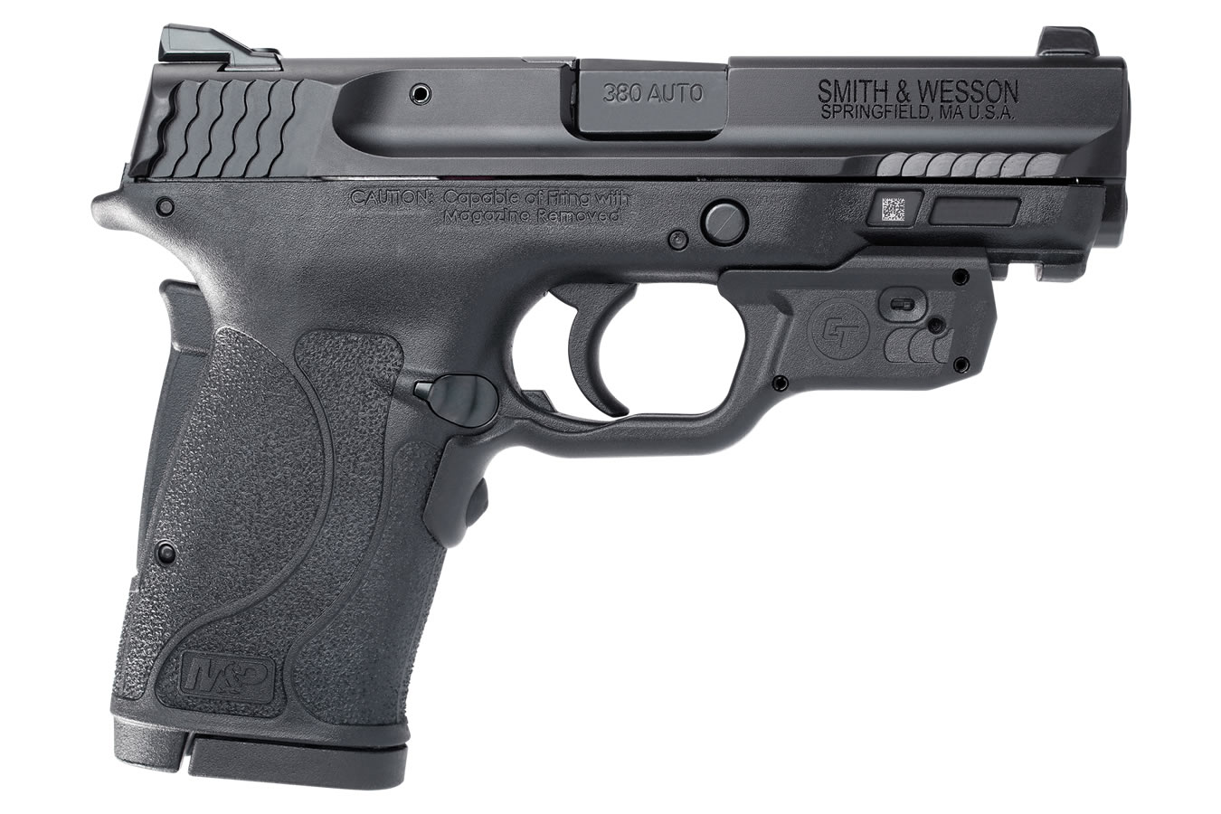 MP380 Shield EZ 380 ACP Pistol with Green Crimson Trace Laser Guard / No Thumb S