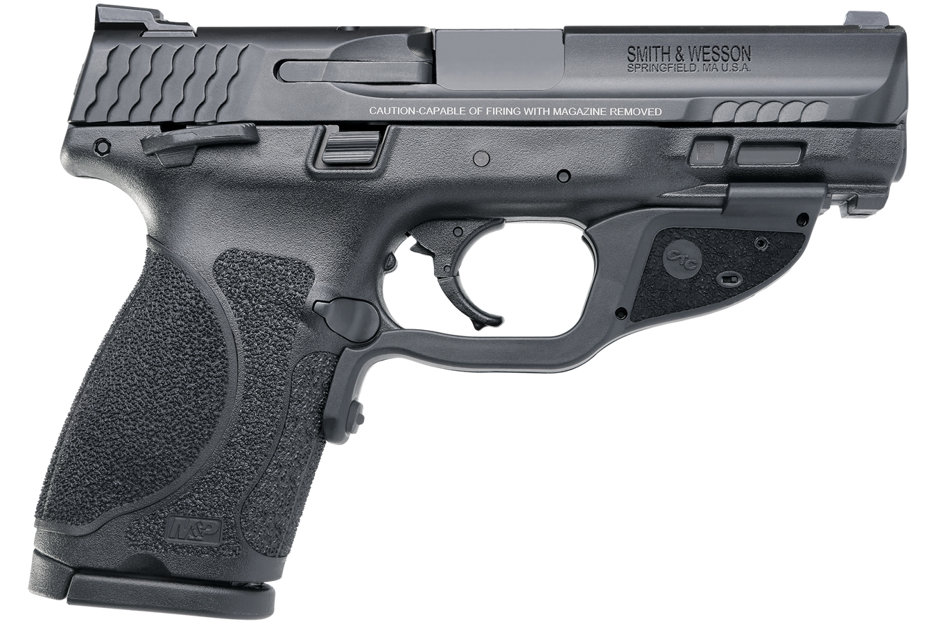 MP40 M2.0 Compact 40 S&W with Thumb Safety and Crimson Trace Green Laserguard