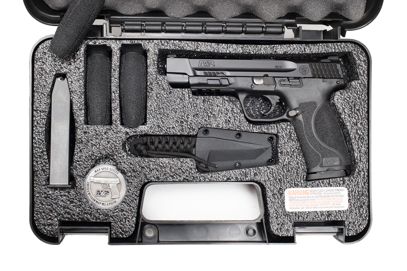 MP9 M2.0 9mm Spec Series Pistol Kit with Night Sights, Knife and Challenge Coin
