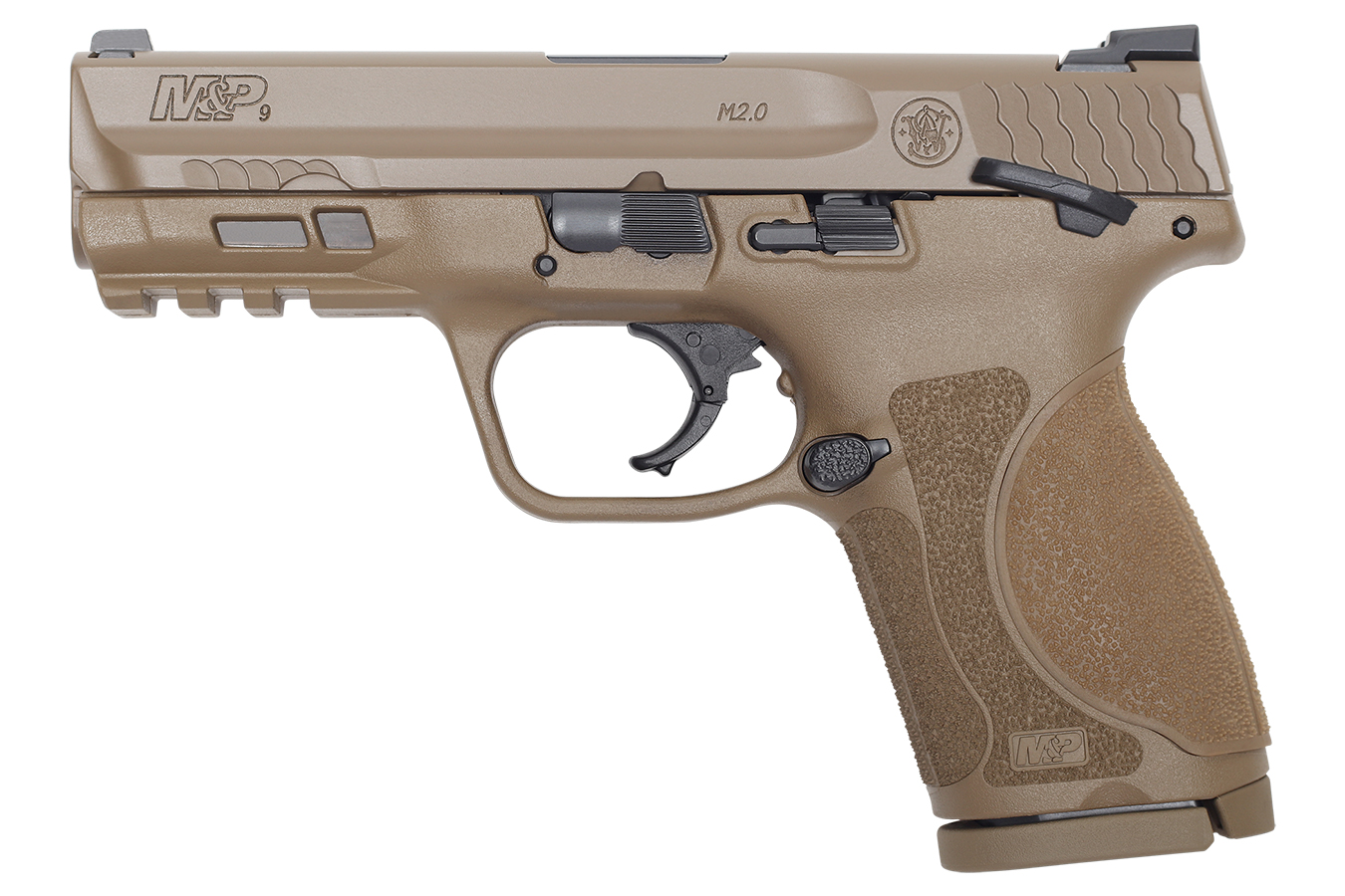 MP9 M2.0 Compact Flat Dark Earth Pistol with 4-inch Barrel and Thumb Safety