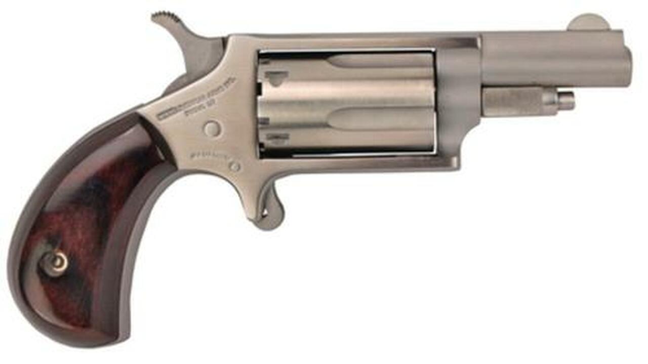 NAA 22MC 22 Mag, 22LR Cylinder 1.62″ 5rd Rosewood Grip Matte SS