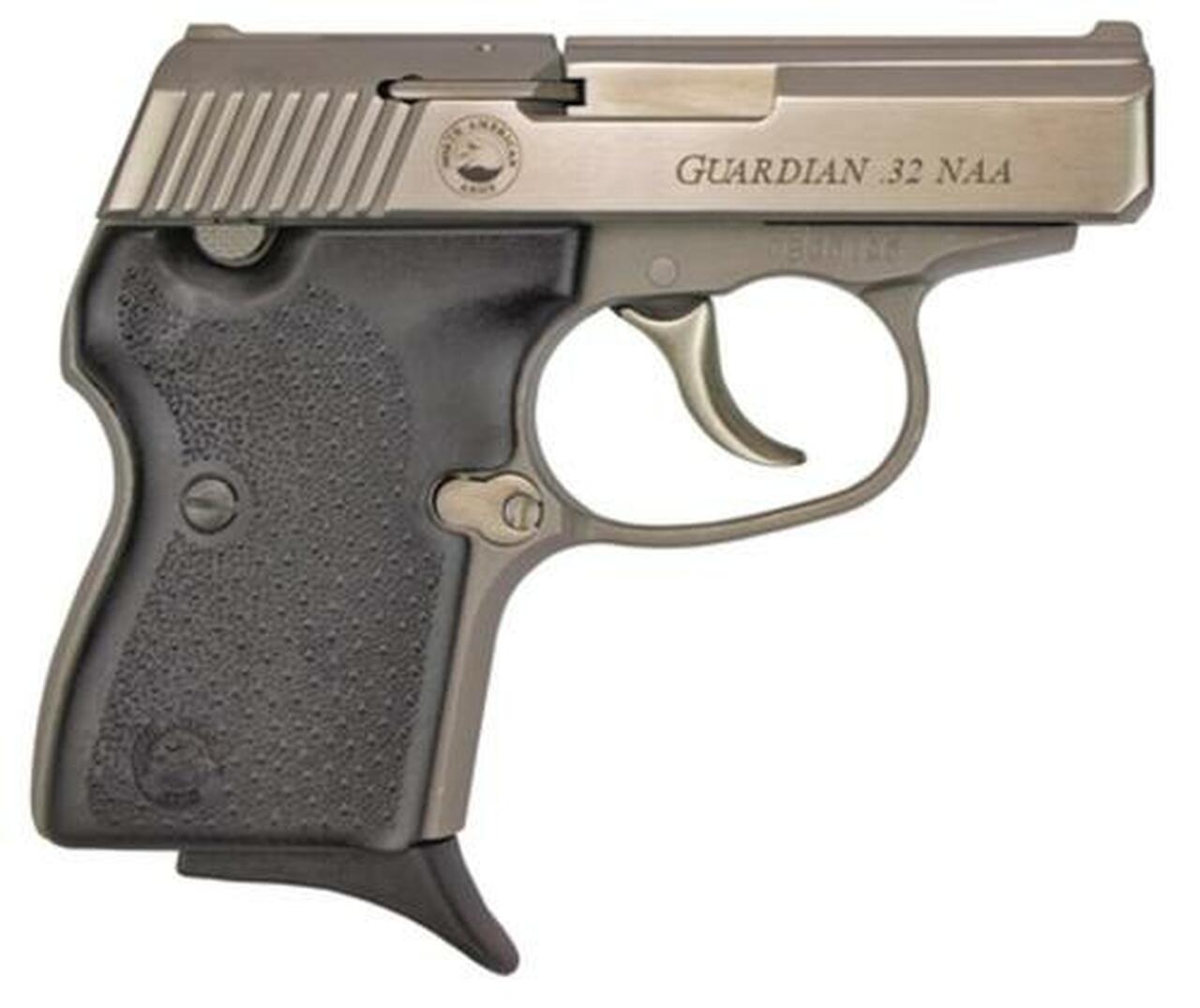NAA 32 Guardian 32 NAA 2.5″ Barrel, Black Rubber Grip SS, 6rd