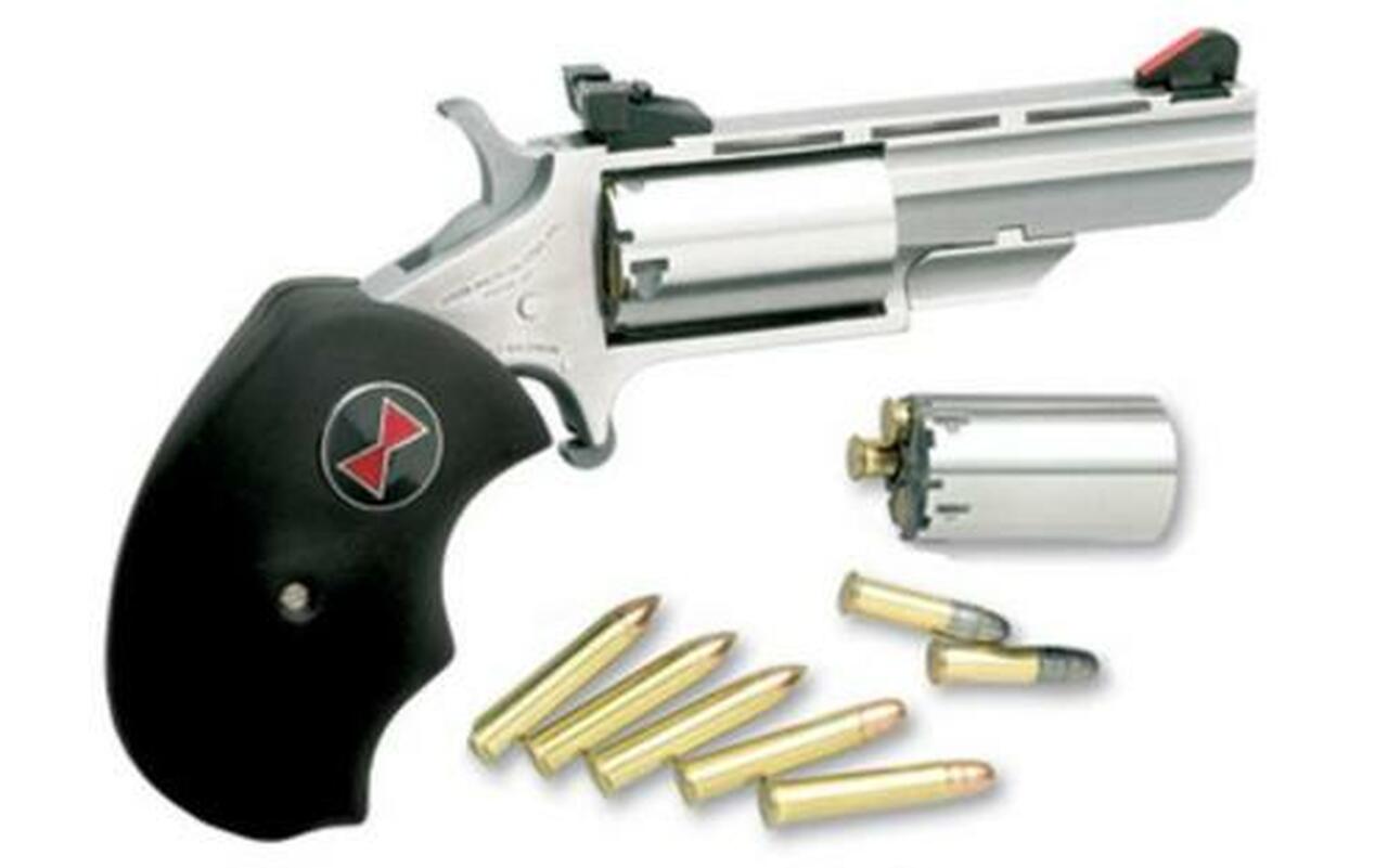 NAA Black Widow 22LR/22 Mag Convertible 2″ Barrel, Rubber Grip