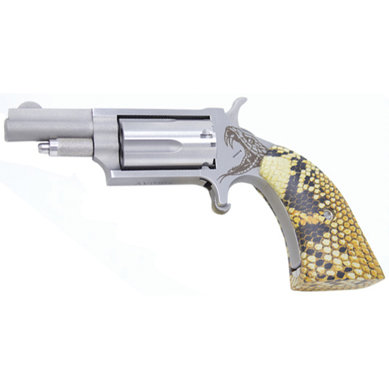 NAA Mini Anti-Venom 22 Mag, 1 5/8″ Barrel, Snakeskin Print Boot Grip