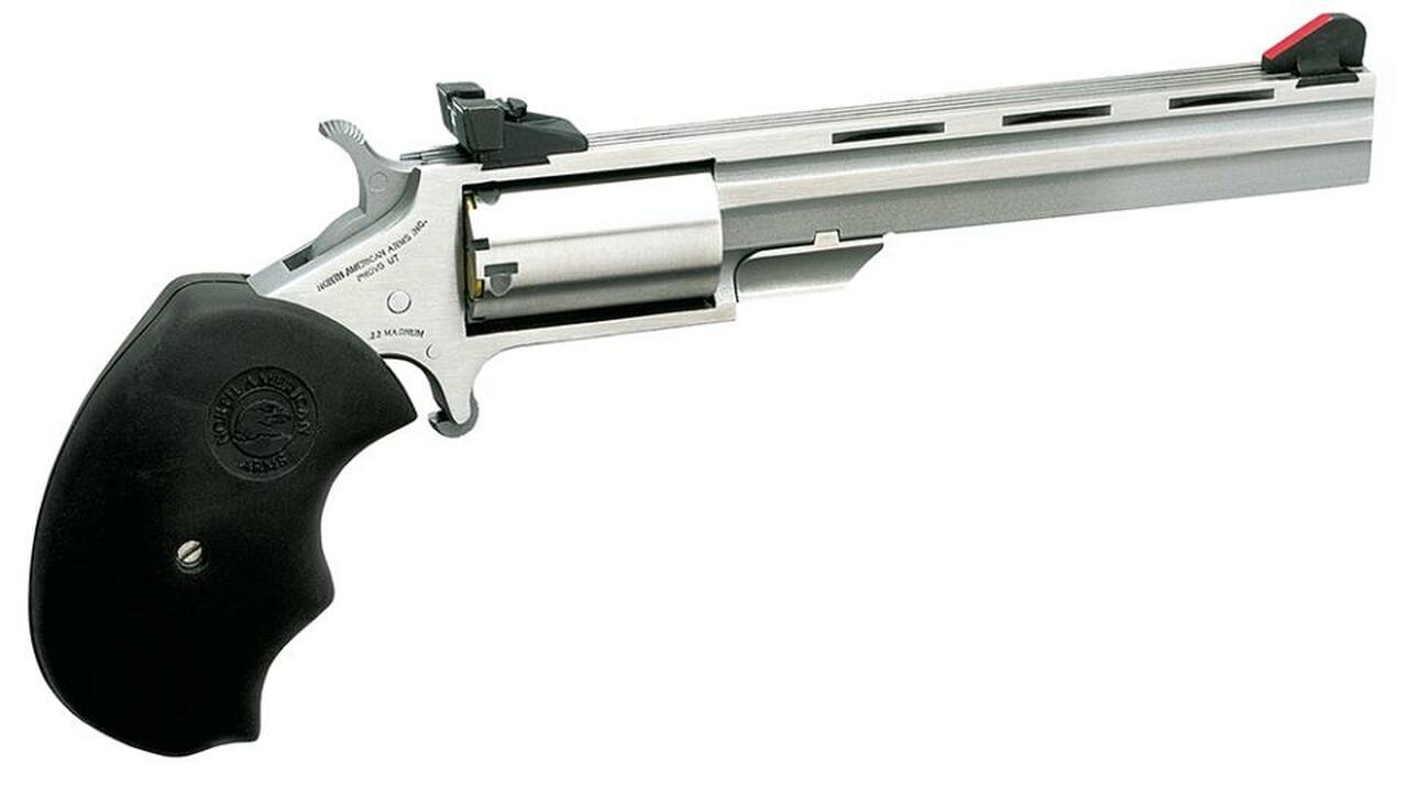 NAA Mini Master Target 22LR 4″ Barrel 5rd Adjustable Sight Stainless Finish