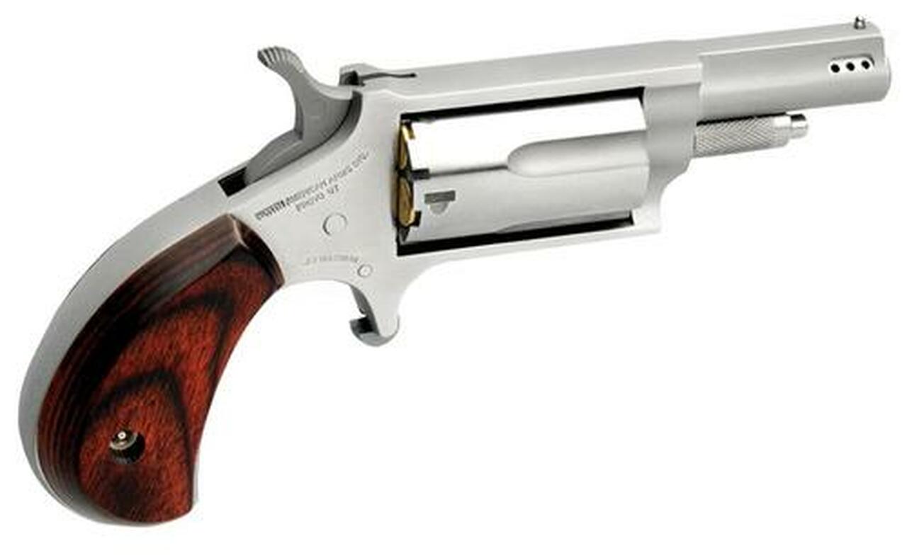 NAA Ported Combo 22 Mag 1-1/8″ 5rd Rosewood Grip SS, 22LR Cyl