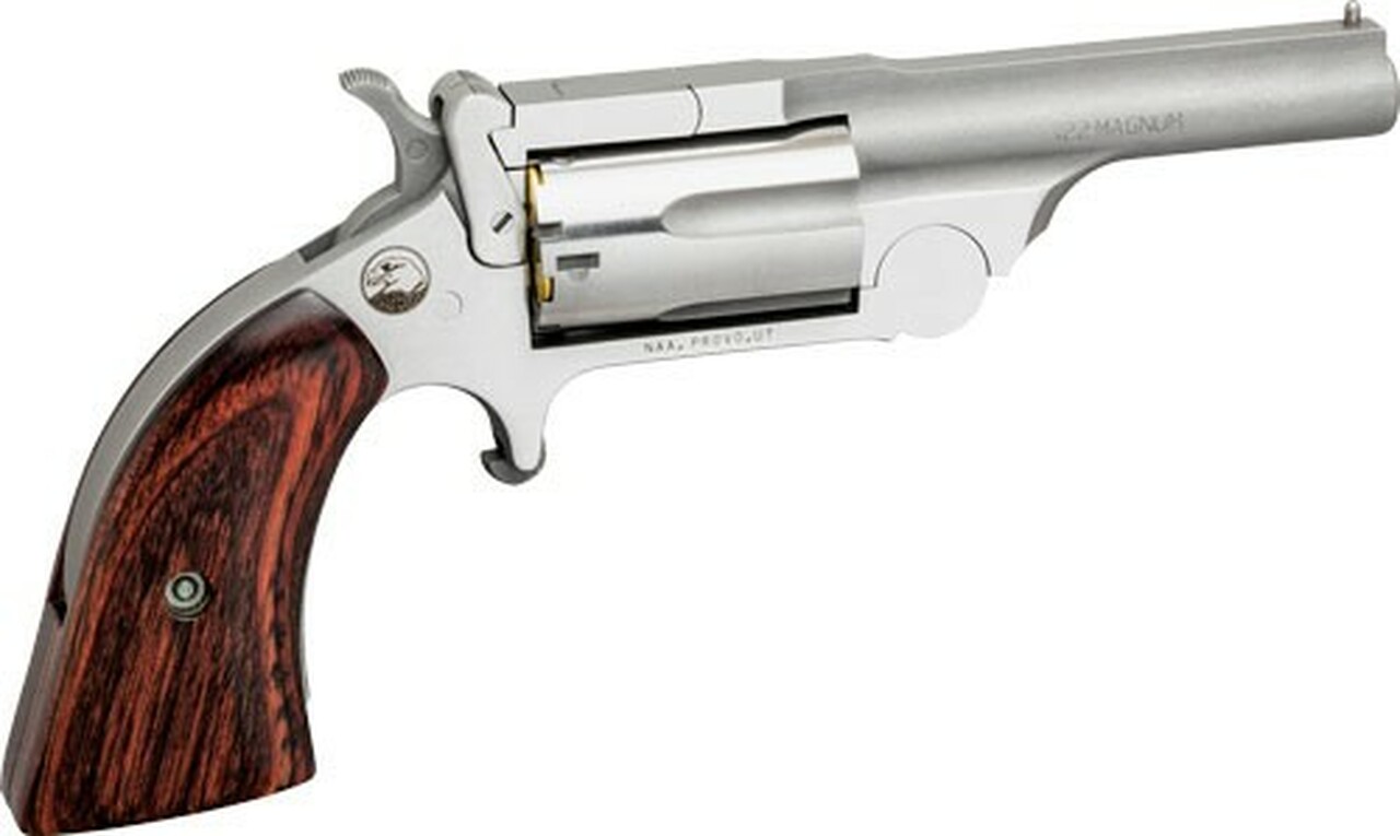 NAA Ranger II 22 LR/22 Mag 2.50″ 5rd Stainless Rosewood Bird’s Head Grip
