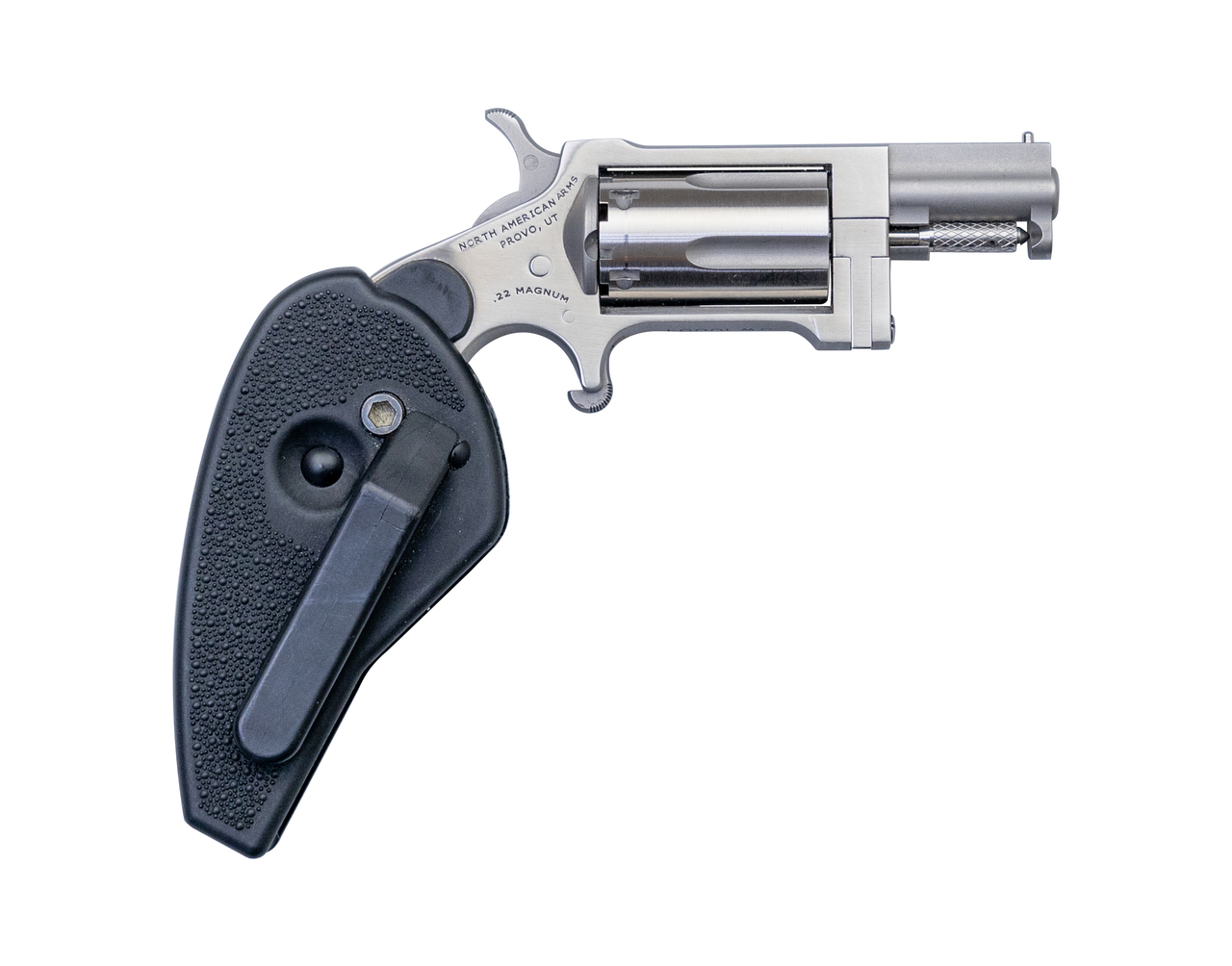 NAA Sidewinder Used .22 Mag, 1-1/8″ Barrel, Holster Grip, SS, 5rd