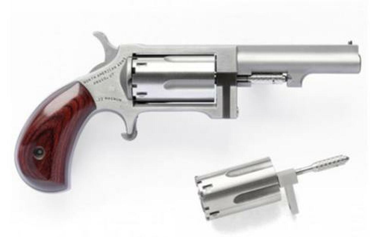 NAA Sindwinder Conversion Single Action 22 Win Mag & 22LR 2.5″ Barrel SS Finish, 5rd