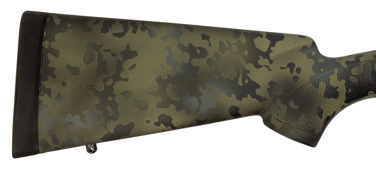 Nesika Sporter 280 Rem, 24″ Barrel, Bell & Carlson Romainan Forest Camo Stock, Stainless Steel, 1rd