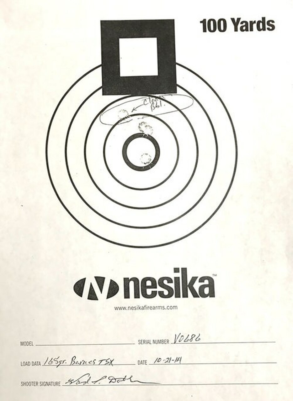 Nesika Sporter Rifle 300 Win Mag 26″ SS Barrel, Bell & Carlson Tan Stock