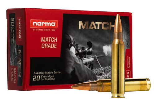 Norma Golden Target Match 223 Remington, 77gr, Hollow Point Boat-Tail, 20rd Box