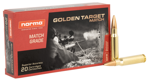 Norma Golden Target Match .308 Win, 168gr, Boat-Tail Hollow Point, 20rd Box