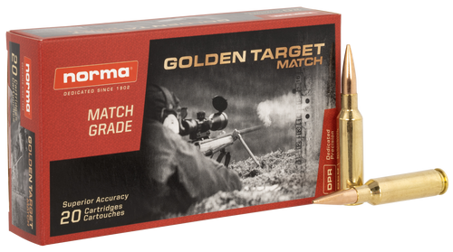Norma Golden Target Match 6.5 Creedmoor, 143gr, Boat Tail Hollow Point, 20rd Box