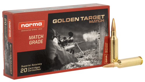 Norma Golden Target Match 6mm Creedmoor, 107gr, Hollow Point Boat-Tail, 20rd Box