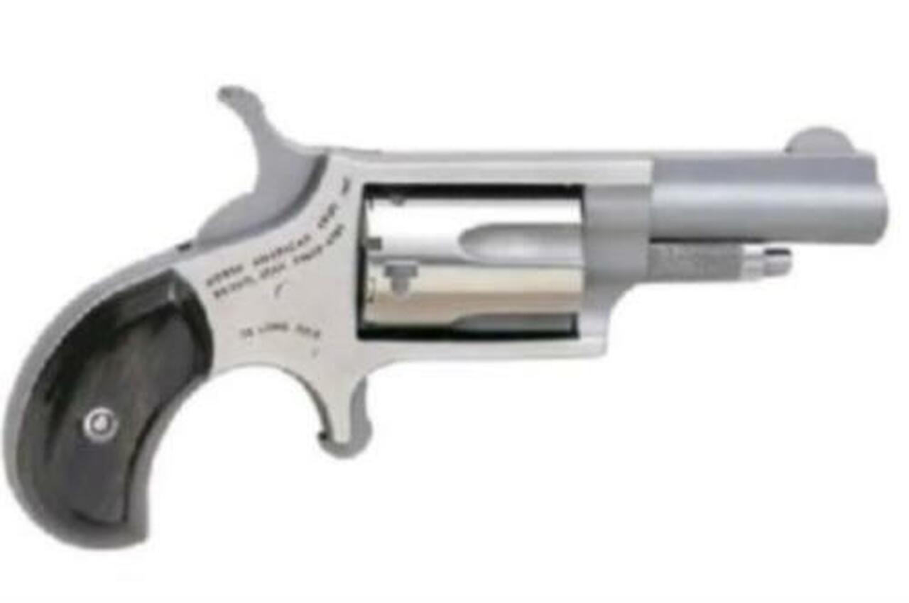 North American Arms Mini 22LR Rev 1-5/8″ Barrel SS Black Pearl Grip