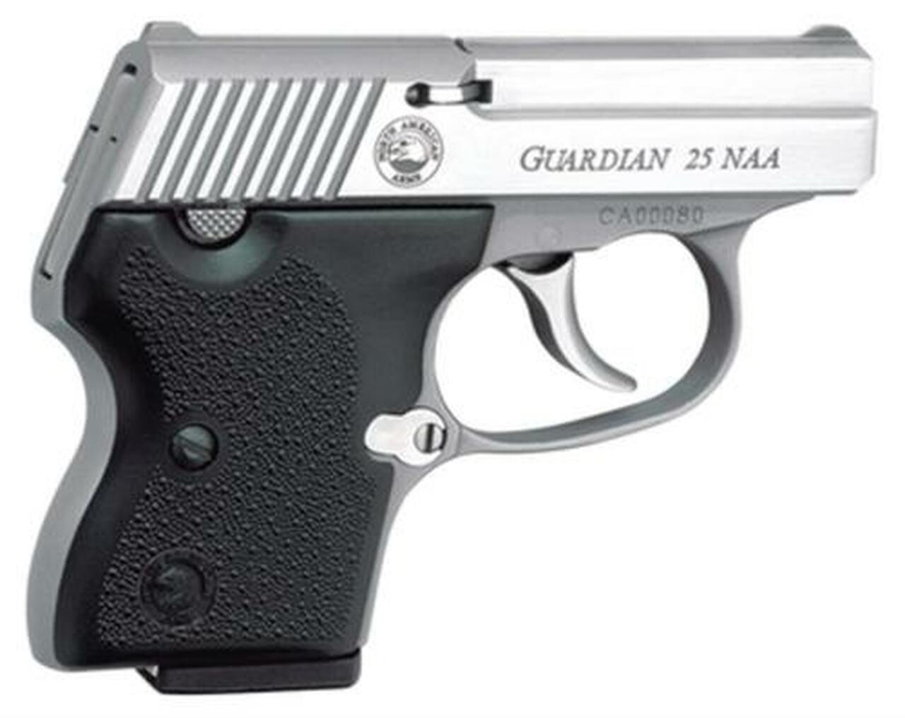 North American Arms NAA Guardian, .25 NAA, 2.185″, 6rd, Stainless Steel