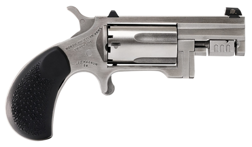 North American Arms Sentinel 22 WMR, 1.625″ Barrel, Silver, Rubber Grip, 5rd