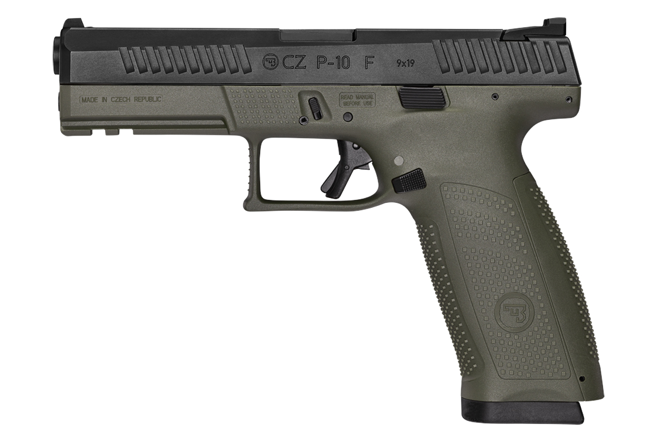 P-10 F 9mm Full-Size Pistol with OD Green Frame