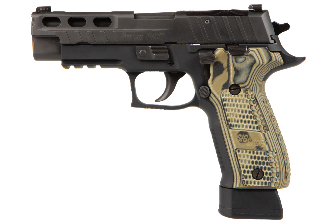 P226 Pro-Cut 9mm Full-Size Optic Ready Pistol with Piranha Grips