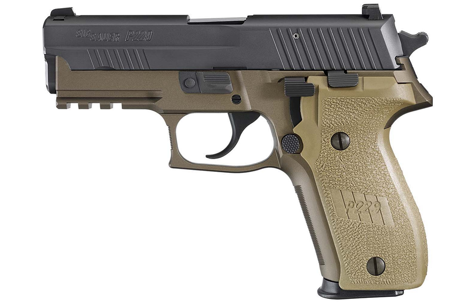 P229 Combat 9mm Luger with Night Sights and FDE Frame