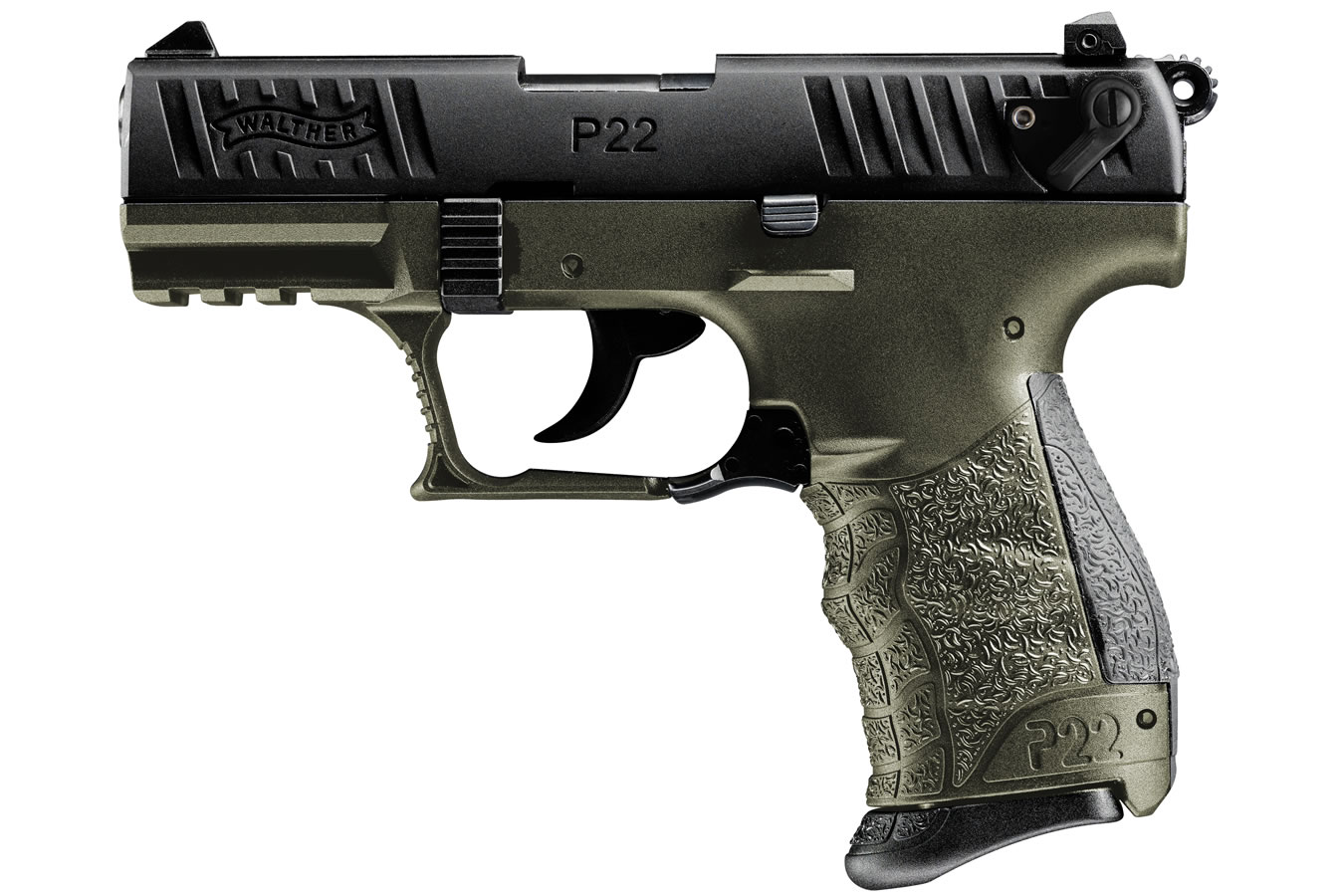 P22Q Military 22LR Rimfire Pistol with OD Green Frame