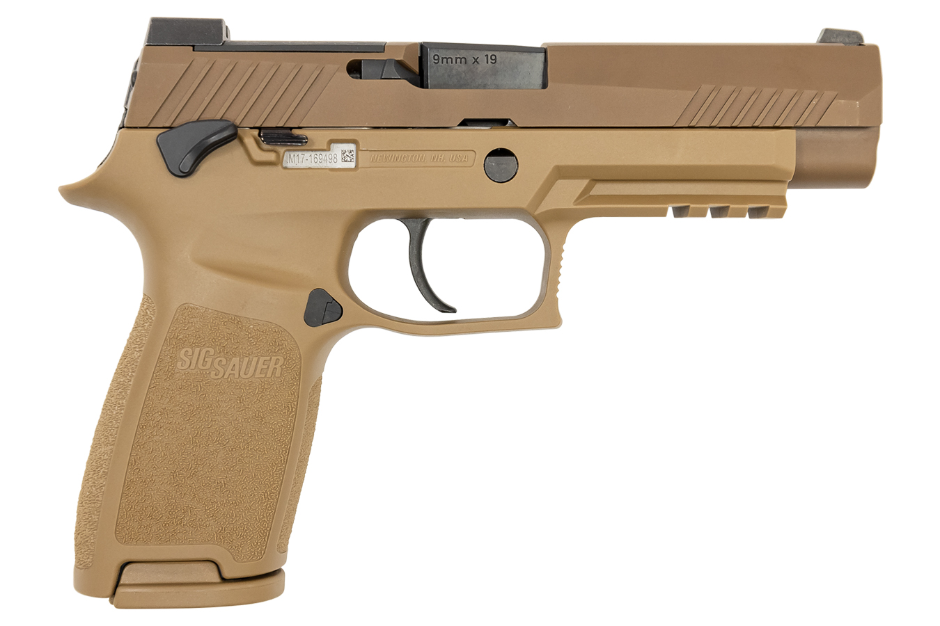 P320 M17 9mm Full-Size Flat Dark Earth (FDE) Pistol with Manual Safety