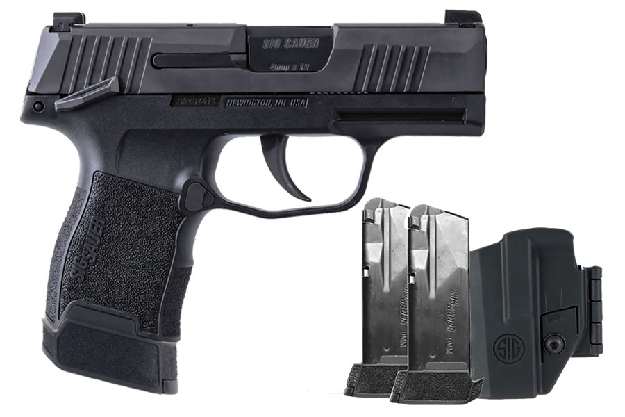 P365 9mm TacPac with Manual Safety, Three 12-Round Magazines and Holster