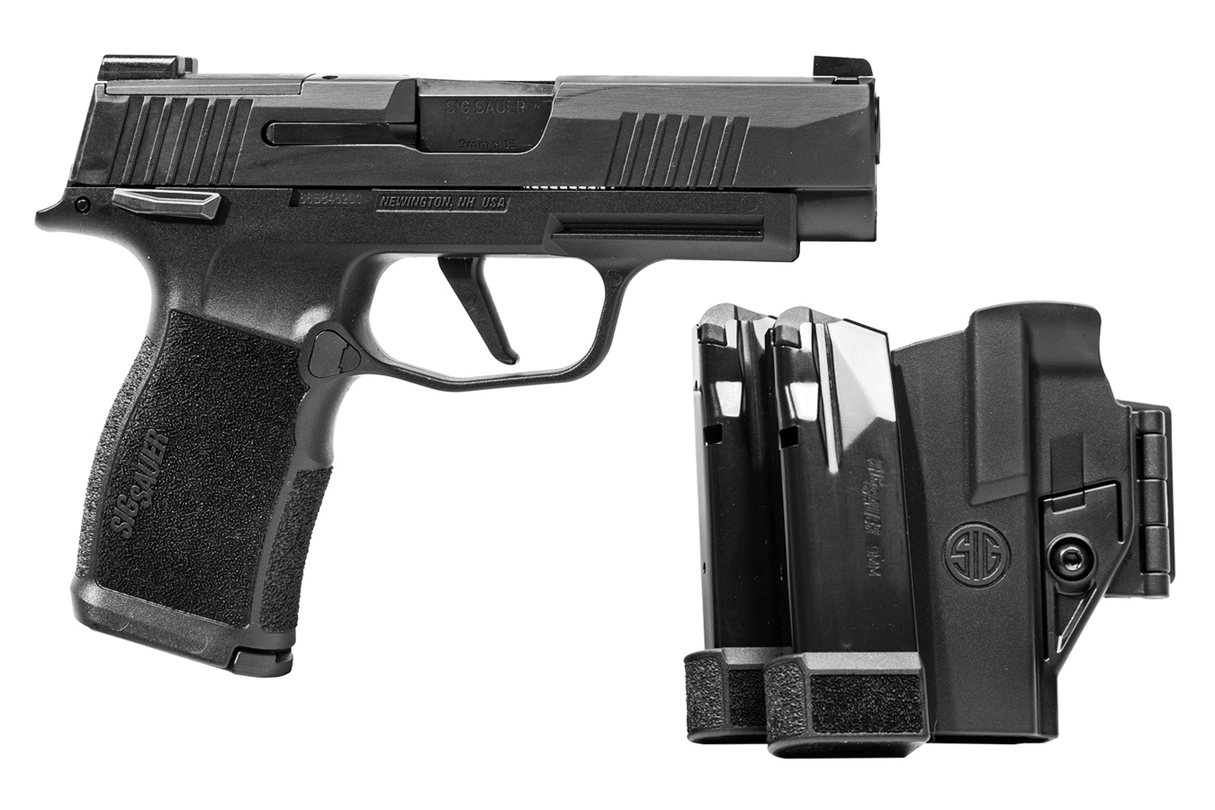 P365XL 9mm TacPac w/ Manual Safety, One 12-Round Mag, Two 15-Round Mags and Hols