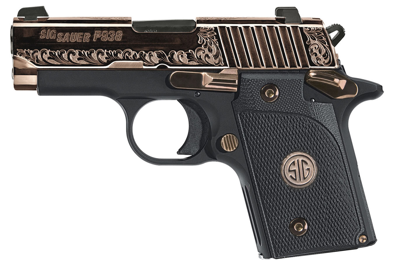 P938 9mm Rose Gold Carry Conceal Pistol with Night Sights