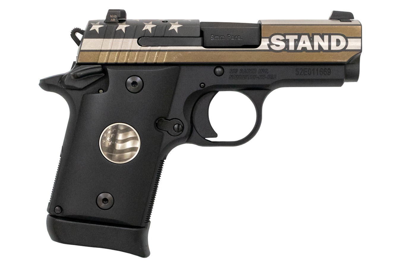 P938 Stand 9mm Micro Compact Pistol with Night Sights