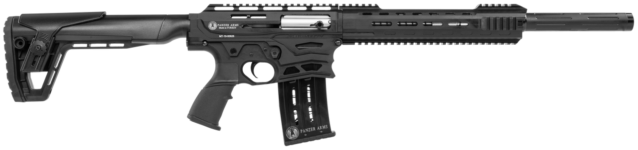 Panzer Arms AR-12 Pro 12 Ga, 20″ Barrel, 3″, Adj. Cheekpiece, Black, 5rd