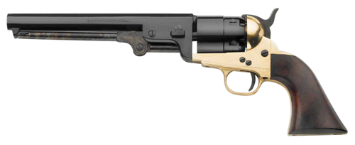 Pietta 1851 Navy 44 Cal, Blued Barrel, Brass Frame, Walnut Grip, 6rd