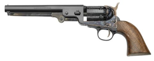 Pietta 1851 Navy London 36 Cal, Blued Barrel, Case Hardened Frame, Walnut Grip, 6rd