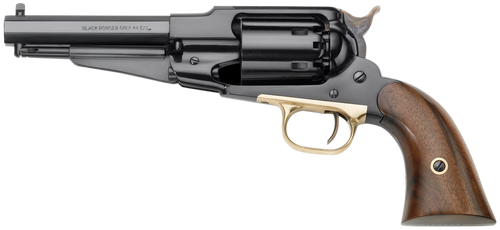 Pietta 1858 Sherff 44 Cal, 5.5″ Barrel, Black, Walnut Grip, 6rd