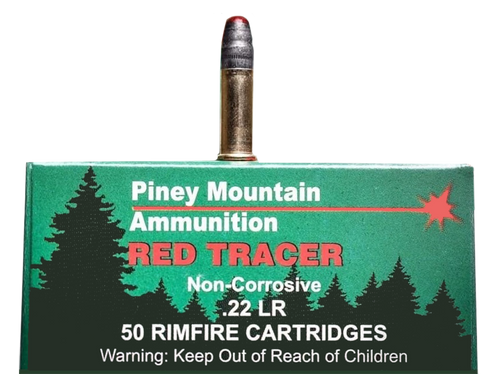 Piney Mountain Red Tracer .22 LR, 40gr, Lead Round Nose, 50Bx/10Cs