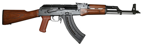 Pioneer AK-47 Sporter 22 LR 16″ Barrel, Black Rec, Wood Furniture, 25rd