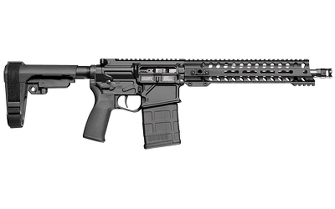 POF Rogue 308 Win Pistol, 12.5″ Stainless Barrel, 11″ Rail, Mid-Length DI, Lo Pro Block, Black
