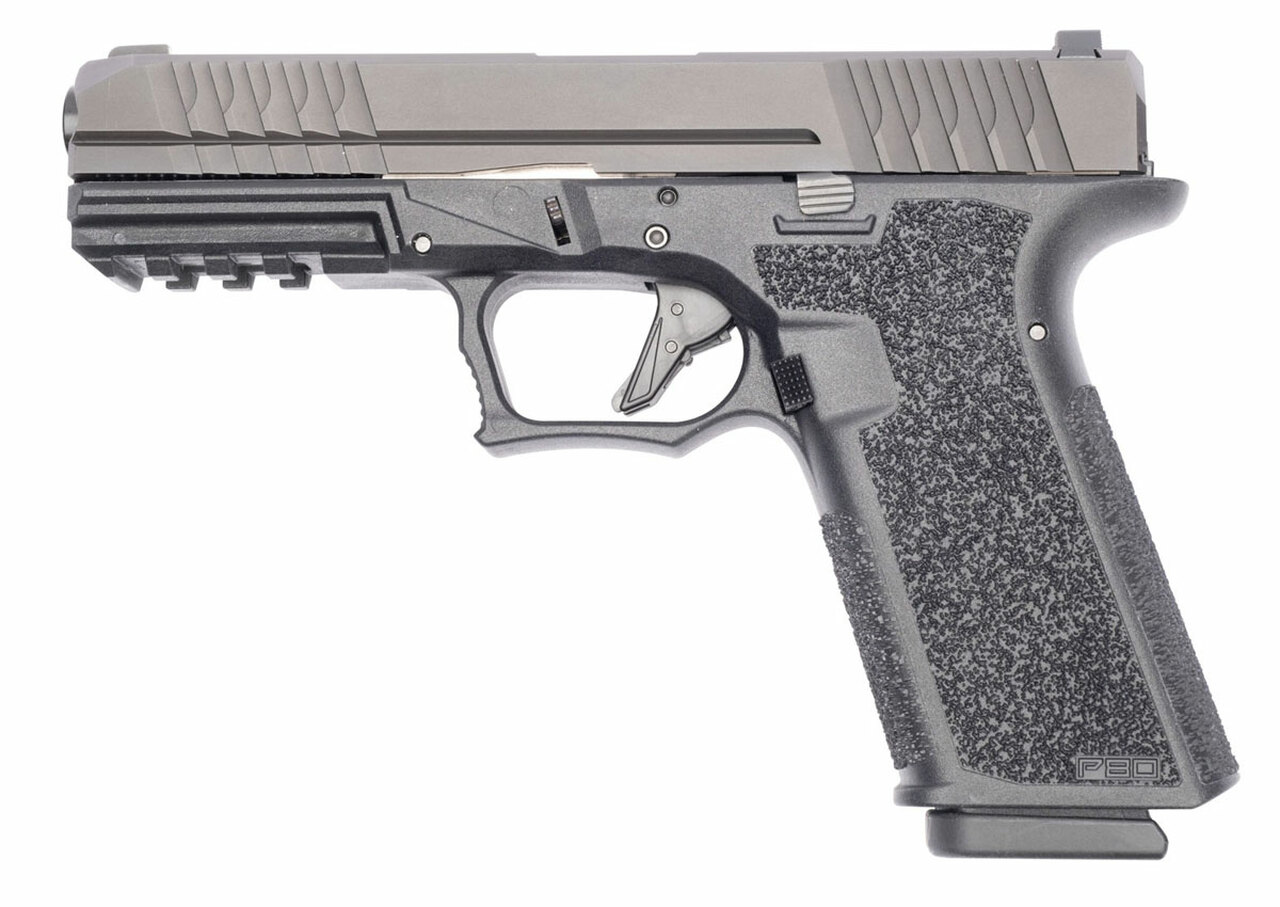 Polymer80 PFS9 Full Size 9mm, 4.49″, Black Aggressive Textured Black Grip, 17rd