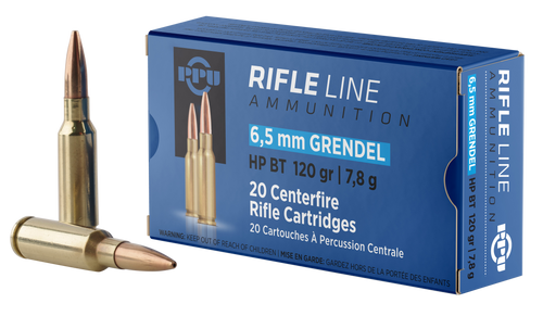 PPU 6.5 Grendel, 120gr, Hollow Point Boat-Tail, 20rd Box