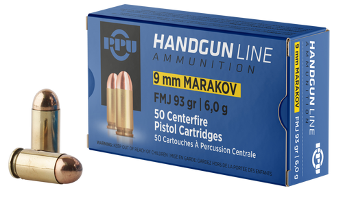 PPU Ammo Defense 9×18 Makarov, 93gr, Full Metal Jacket, 50rd Box