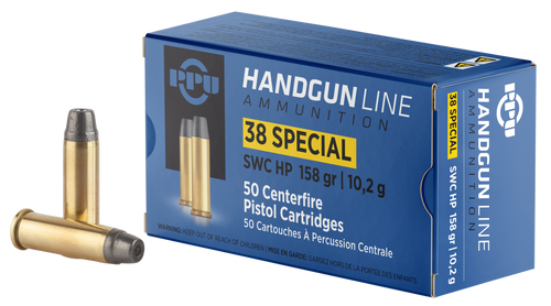 PPU Defense 38 Special, 158gr, Semi-Wadcutter Hollow Point, 50rd Box
