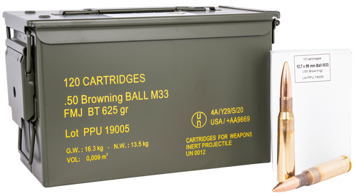 PPU Rangemaster 50 BMG, 625gr, Full Metal Jacket, 120rd Can