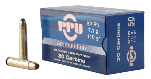 PPU Standard 30 Carbine, 110gr, Soft Pointed Nose, 50rd Box
